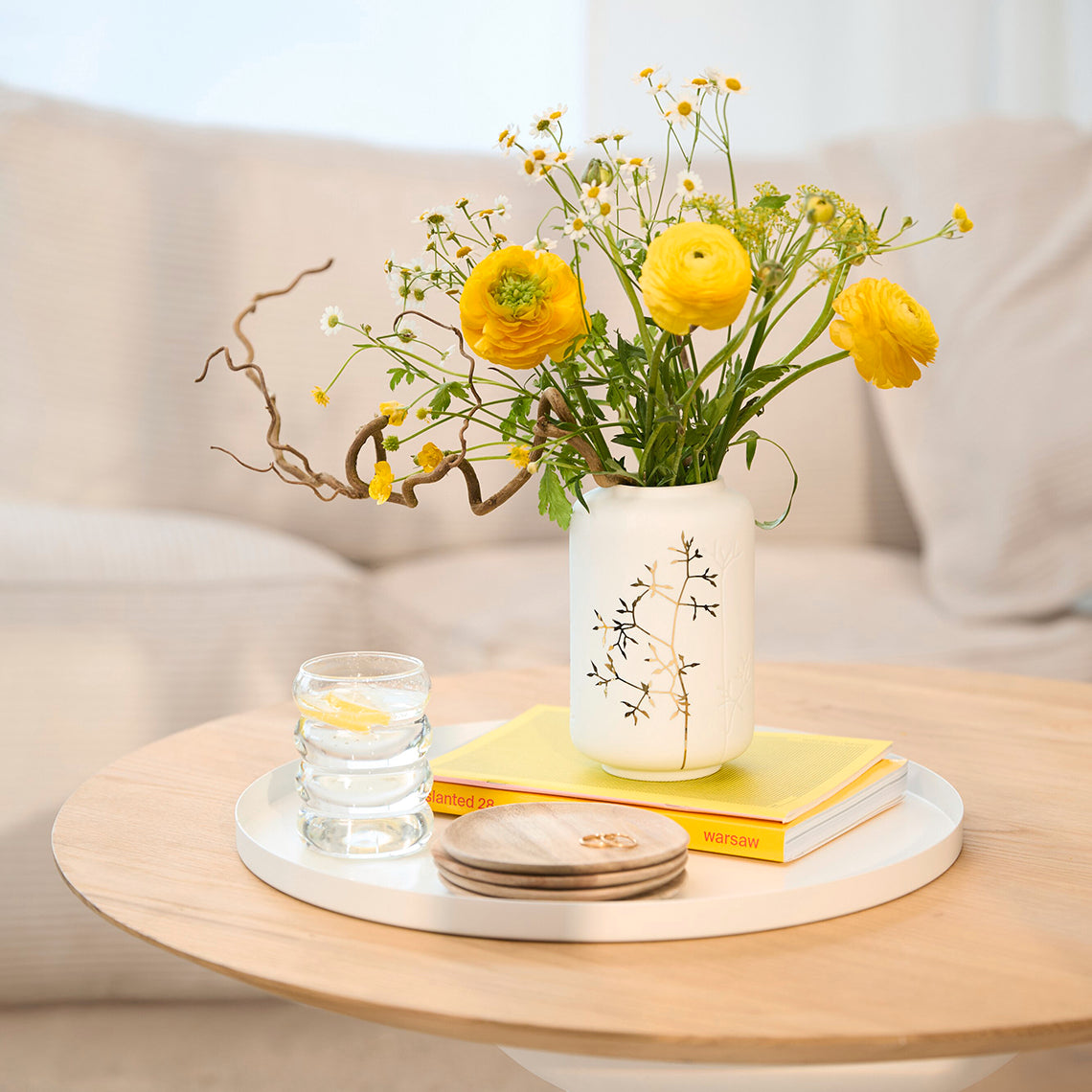 Vase 'branche d'or" de Räder Design