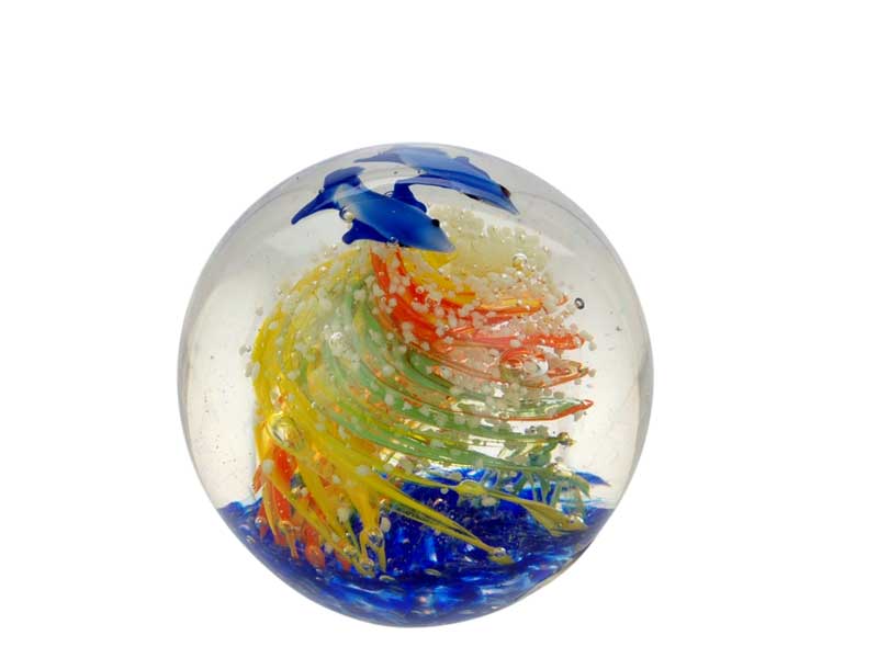 sulfure  dauphins, tourbillon jaune et rouge (petite taille)