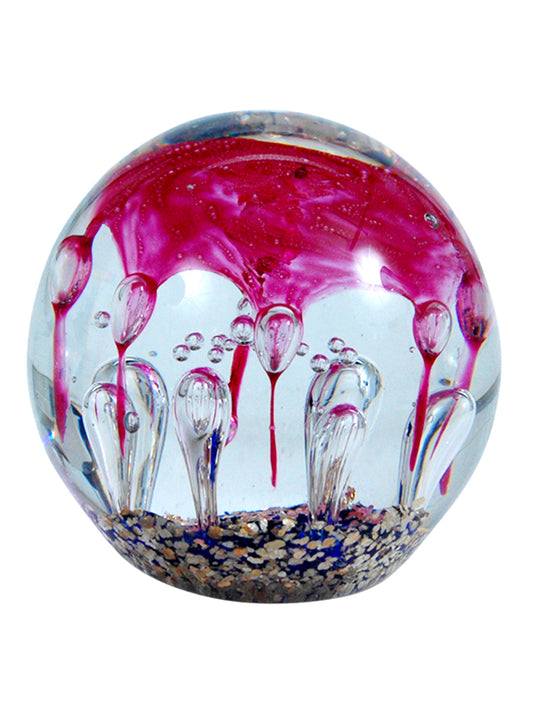sulfure nuage violet/rose vif avec bulles, fond bleu (taille moyenne)