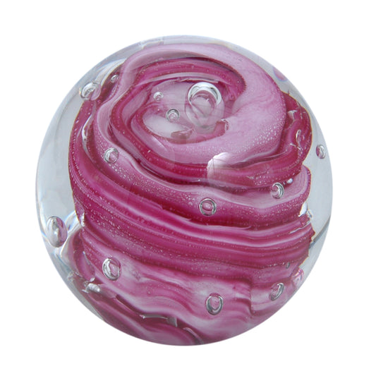 sulfure fleur lila et blanche, grosse bulle d'air (Grande taille)