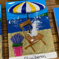 Magnet "Quiberon, le chat à la plage"