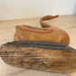 canard déco en bois sculpté