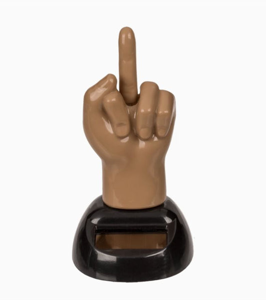Figurine solaire majeur 'FUCK'