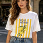 T-shirt imprimé "LA VIE EST BELLE" T.U
