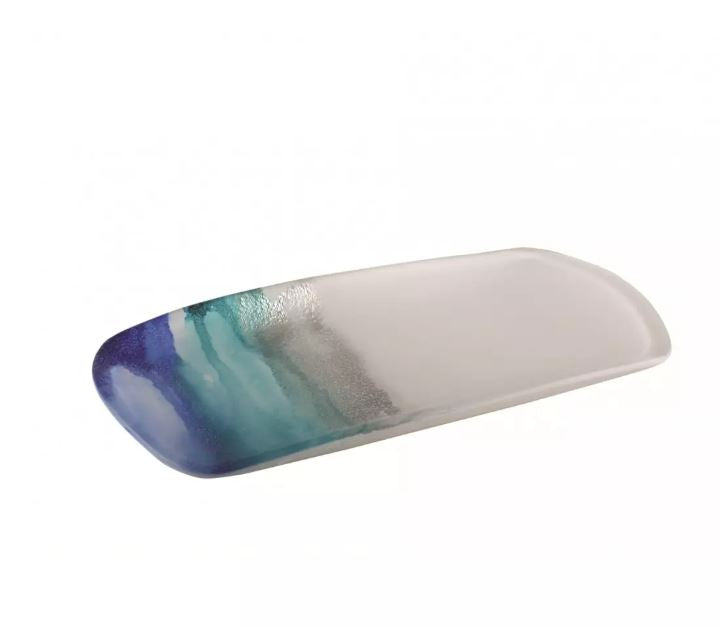 Plat à cake rectangulaire "océan"
