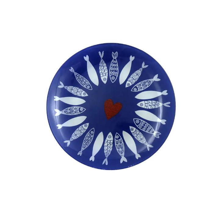 LOT DE 6 PETITES ASSIETTES "POISSON"