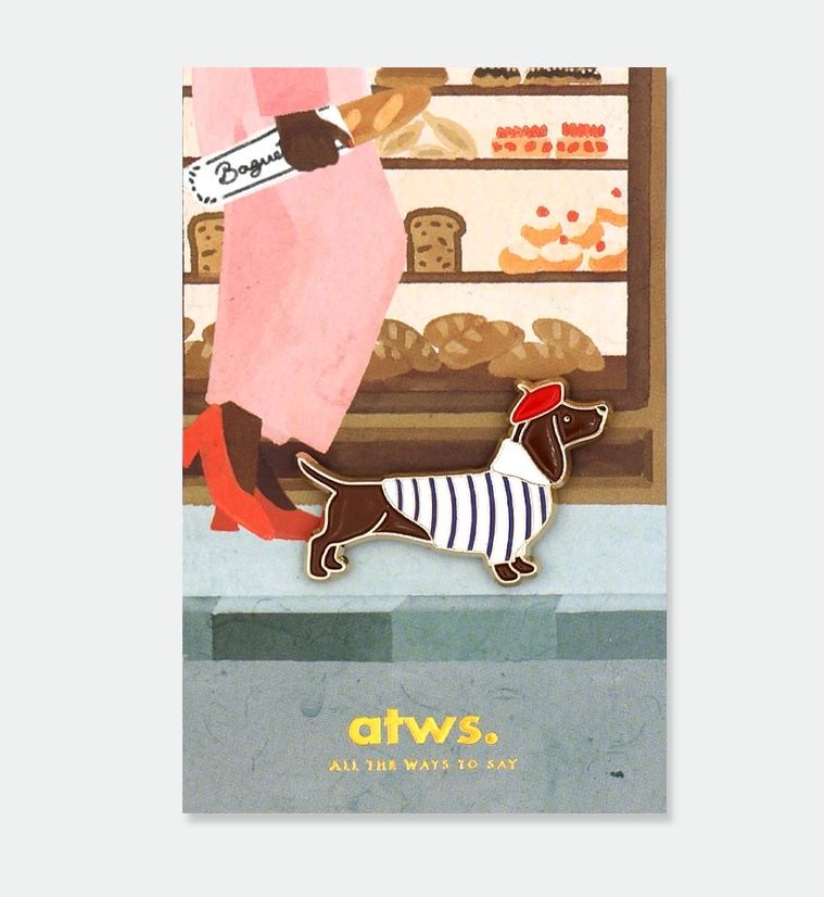 Pin's Petit Frenchie le chien teckel - ATWS