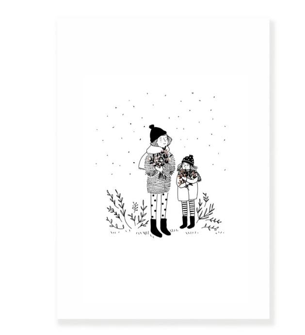 AFFICHE A4 - Dans la Forêt "Maman et Fille" - My Lovely Thing