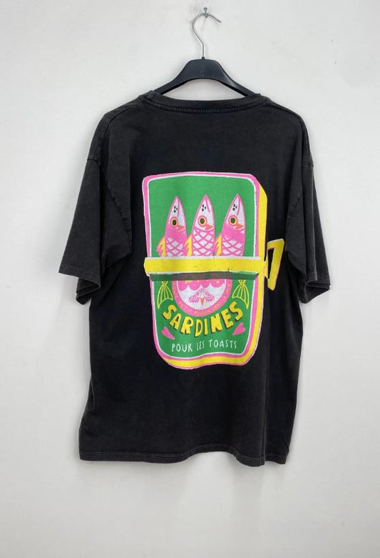 T-shirt imprimé "SARDINES POUR LES TOASTS " T.U
