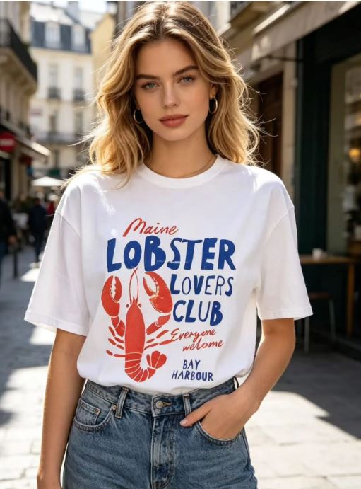 T-shirt imprimé "LOBSTER LOVERS" T.U