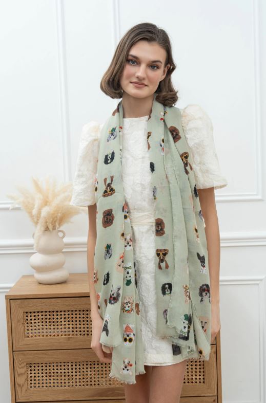 Foulard imprimé chien