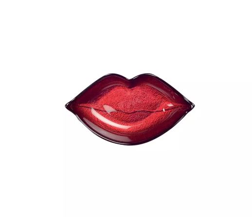 Coupelle rouge en forme de bouche
