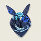 Foulard petit carré imprimé Léopard bleu , 70 X 70 cm