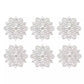 lot de 6 dessous de verre flocon argent