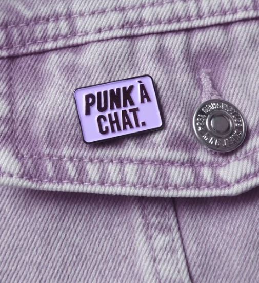 Pin’s "Punk à chat” - violet
