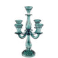 Chandelier en verre 5 feux turquoise