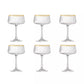Lot de 6 coupettes à champagne bord doré