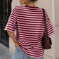 T-shirt Femme Oversize Rayé - Taille S/M