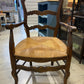 Fauteuil ancien en bois et paille