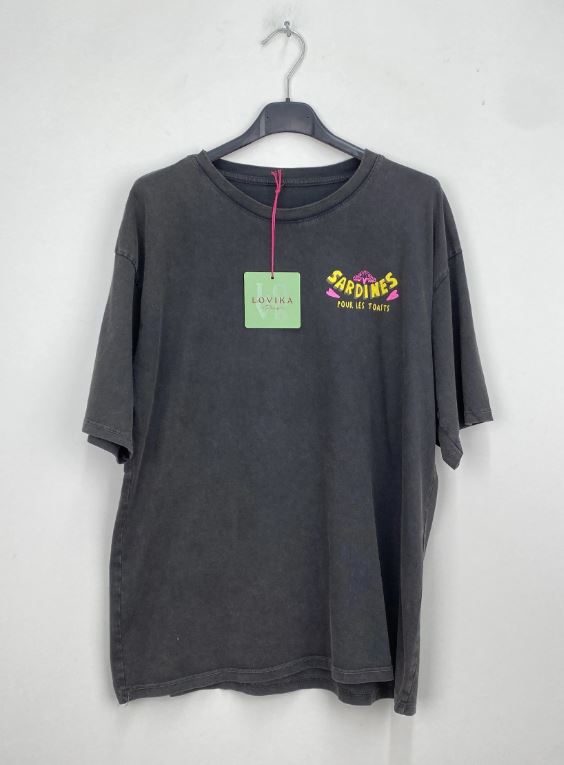 T-shirt imprimé "SARDINES POUR LES TOASTS " T.U