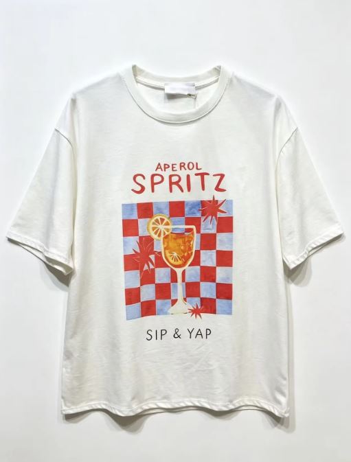T-shirt imprimé "APERO SPRITZ" T.U