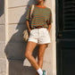 T-shirt Femme Oversize Rayé - Taille M/L
