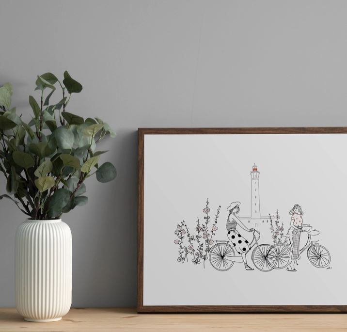 AFFICHE A4 "Ile de Ré - Phare des Baleines" - My Lovely Thing