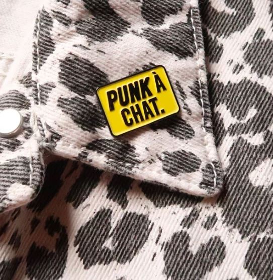 Pin’s "Punk à chat” - jaune