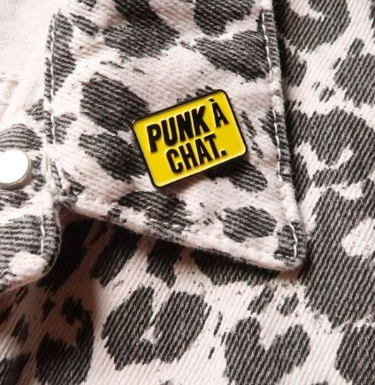 Pin’s "Punk à chat” - jaune