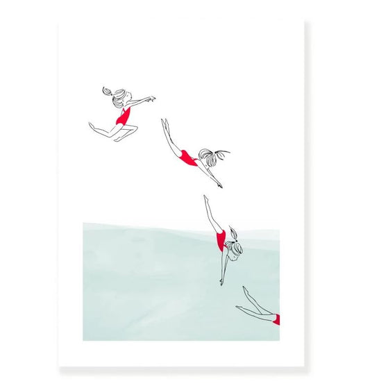 AFFICHE A3 - Plongeuse à la mer - My Lovely Thing