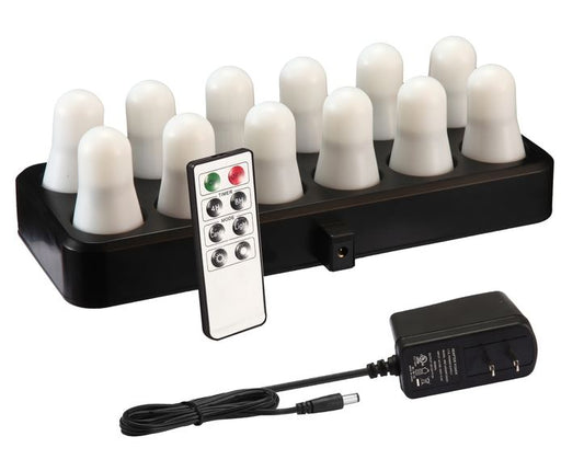 PLATEAU DE 4 BOUGIES RECHARGEABLE PAR INDUCTION + TELECOMMANDE