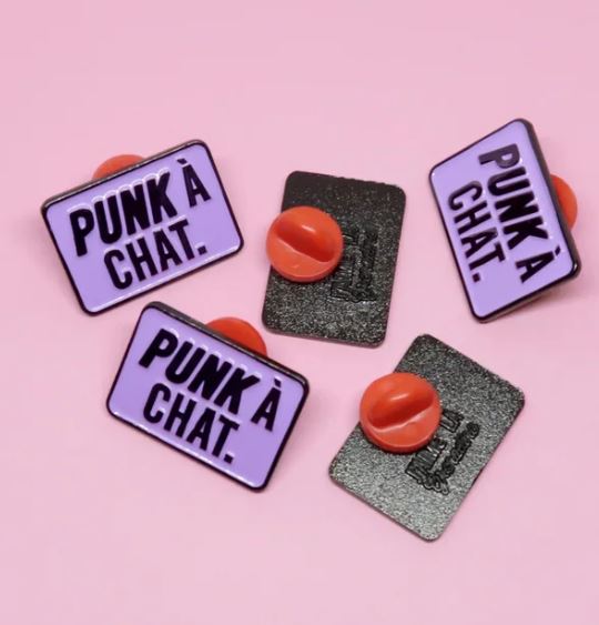 Pin’s "Punk à chat” - violet