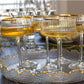 Lot de 6 coupettes à champagne bord doré