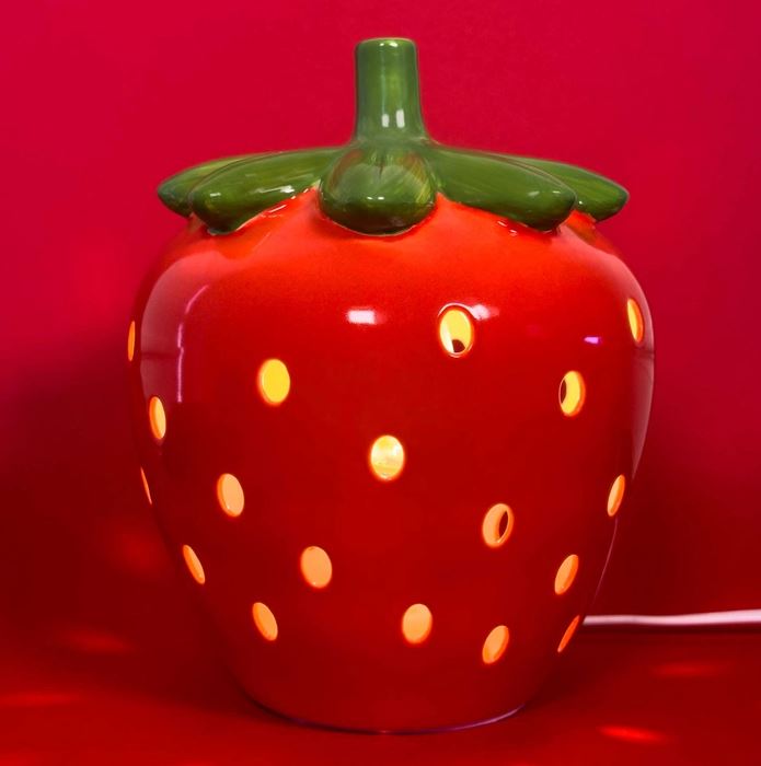 Lampe à poser en céramique "fraise"