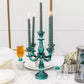 Chandelier en verre 5 feux turquoise
