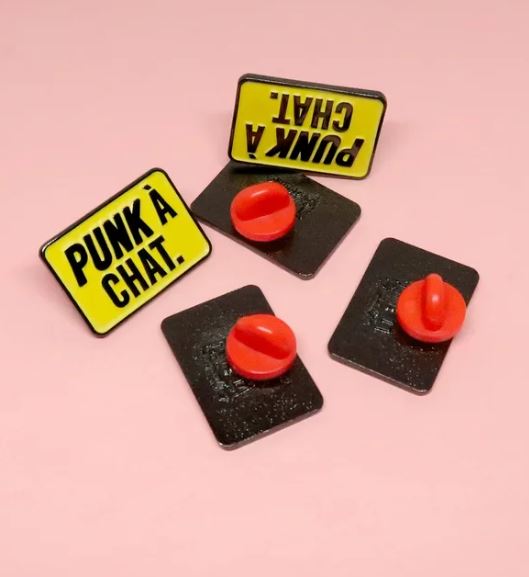Pin’s "Punk à chat” - jaune