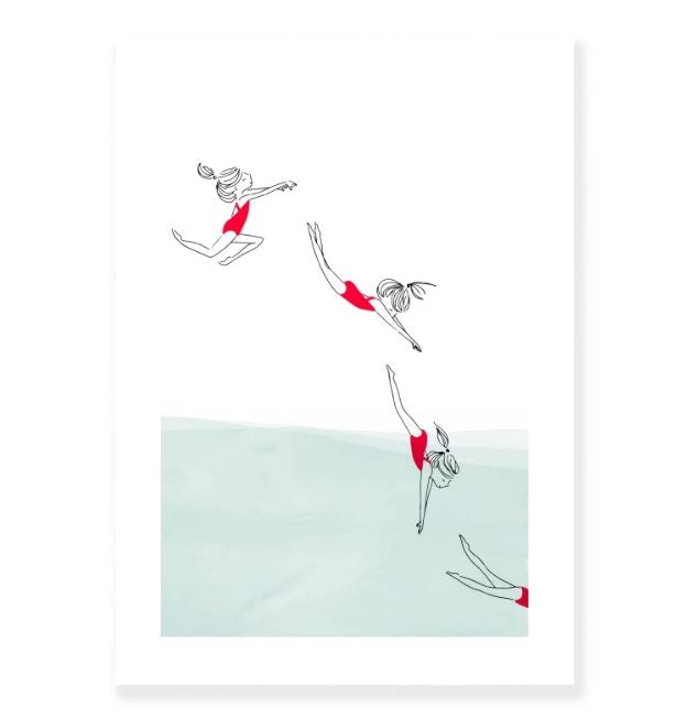 AFFICHE A4 "Plongeuse À La Mer" - My Lovely Thing
