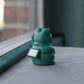 Mini lucky cat solaire vert 'famille'