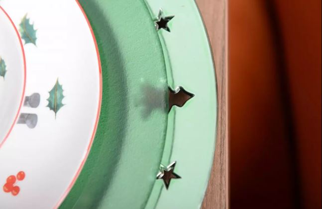 Dessous d'assiette pvc vert décor sapin