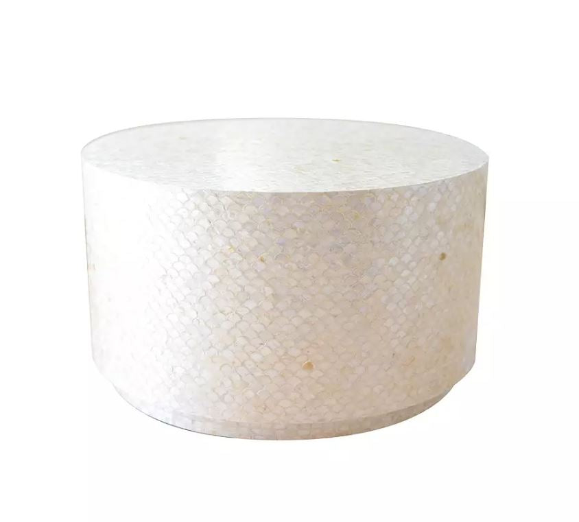 Table basse ronde nacres