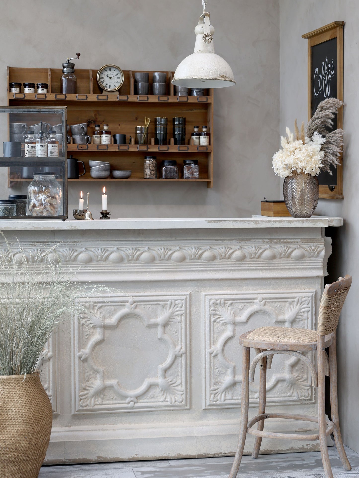Comptoir vintage pour magasin 1 étagère