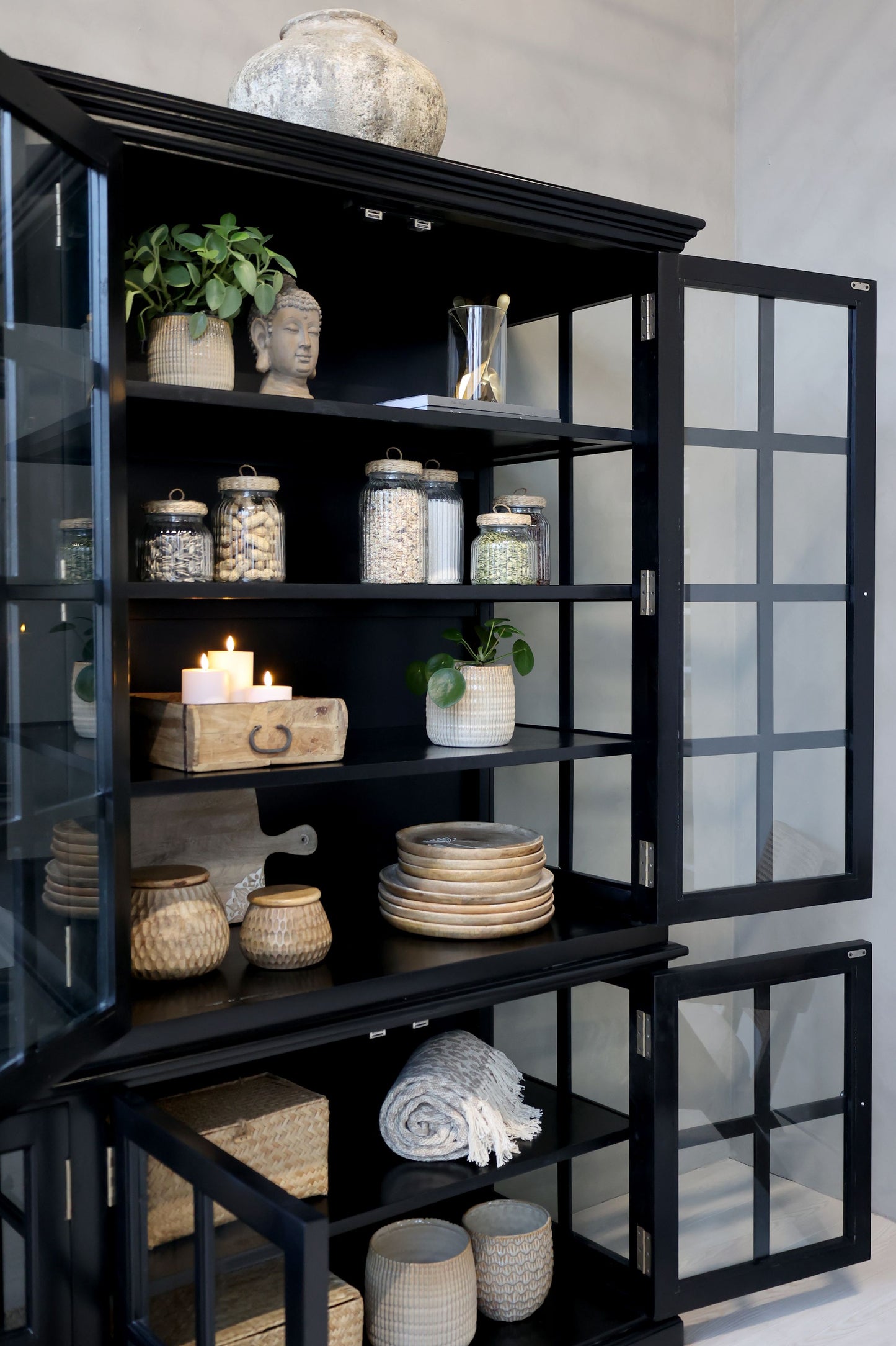 Grande armoire buffet vitré "Marseille" - Chic Antique