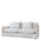 Canapé Lin Malo 5 Oreillers 220x95x75 cm Naturel