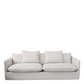 Canapé Malo Lin 5 Oreillers 220x95x75 cm Naturel