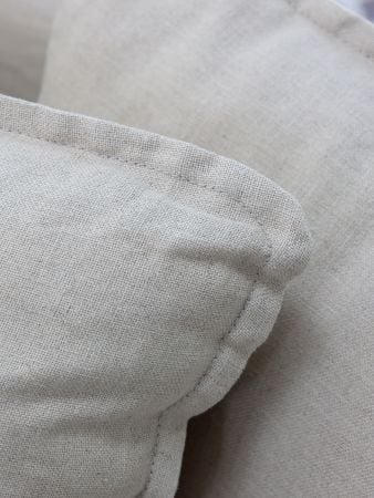 Canapé Malo Lin 5 Oreillers 220x95x75 cm Naturel