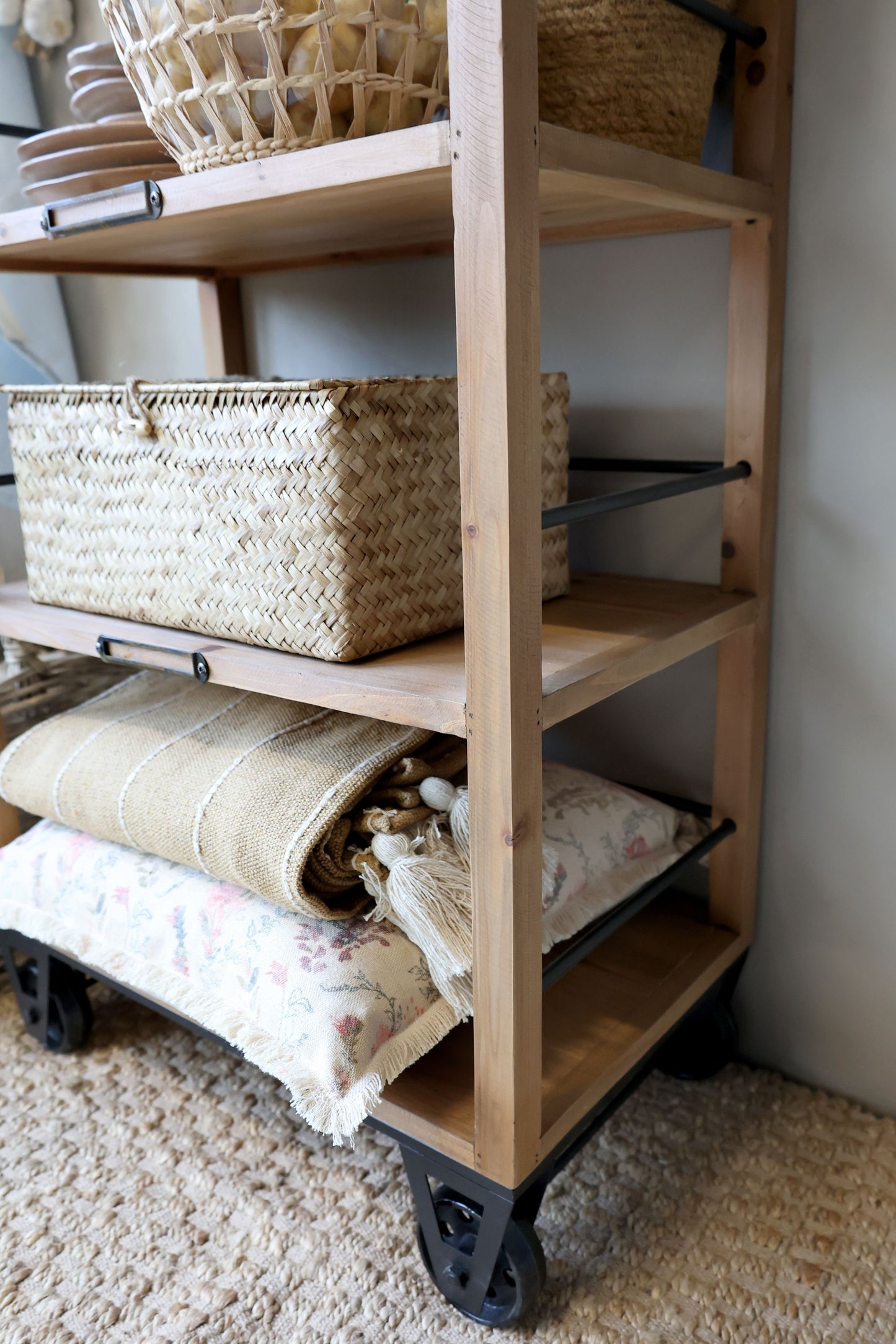 Étagère à 5 étagères sur roues