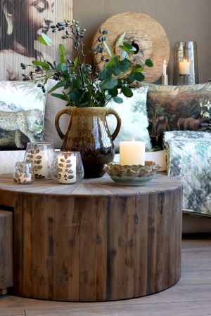 Table Basse Set de 2 Chic Antique H31xD63,5 cm