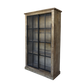 Armoire Vitrine Paris Chic Antique 2 Portes Coulissantes 190x110x45 cm