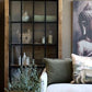 Armoire Vitrine Paris Chic Antique 2 Portes Coulissantes 190x110x45 cm