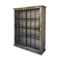Armoire Vitrine Paris Chic Antique 2 Portes Coulissantes 190x150x45 cm Naturel